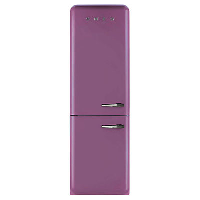Smeg FAB32LNP Freestanding Fridge Freezer, A++ Energy Rating, Left-Hand Hinge, 60cm Wide, Pink Smeg FAB32LNP Freestanding Fridge Freezer, A++ Energy Rating, Left-Hand Hinge, 60cm Wide, Pink